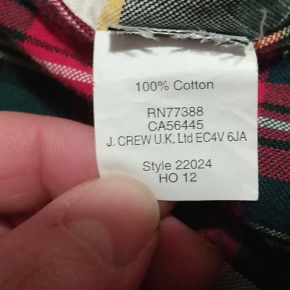 Men's J. Crew plaid oxford shirt